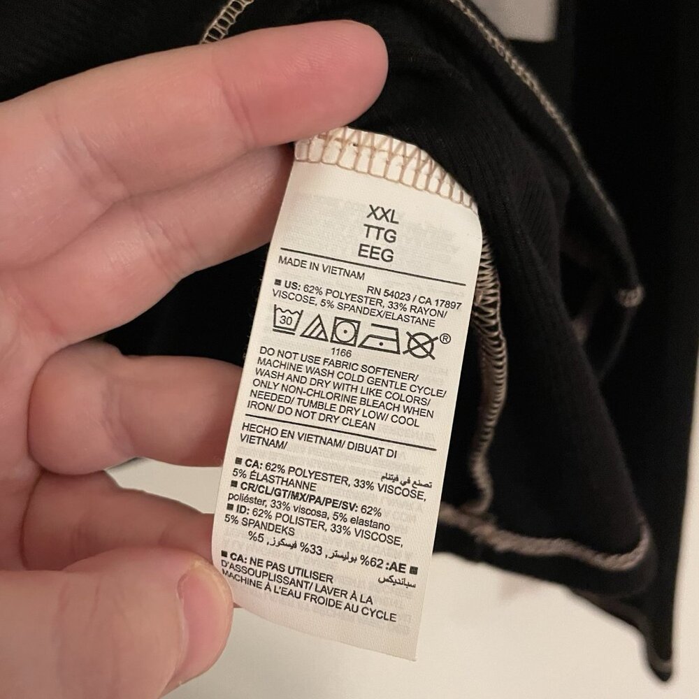 Old Navy Women XXL Black Ribbed Go-Dry Long Sleeve UltraLite Mock-Neck Top NWT - Picture 10 of 11